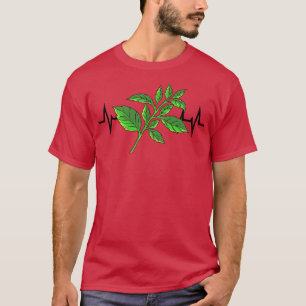 Basil Plant Heartbeat T-Shirt