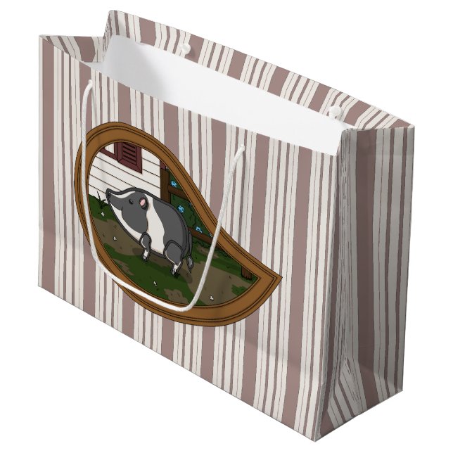 Basil the Pig Gift Bag (Front Angled)