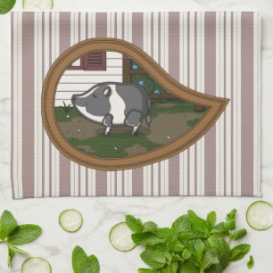 Basil the Pig Hand Towel