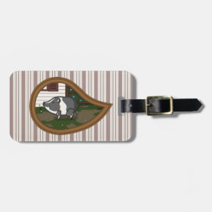 Basil the Pig Luggage Tag