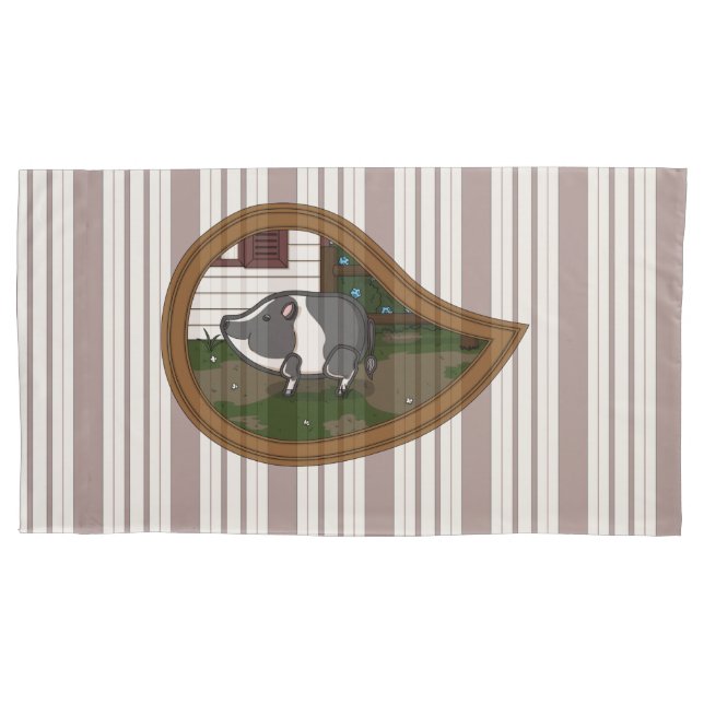 Basil the Pig Pillow Case (Front)