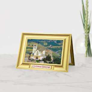 Basilica, Assisi, Italy Holiday Card