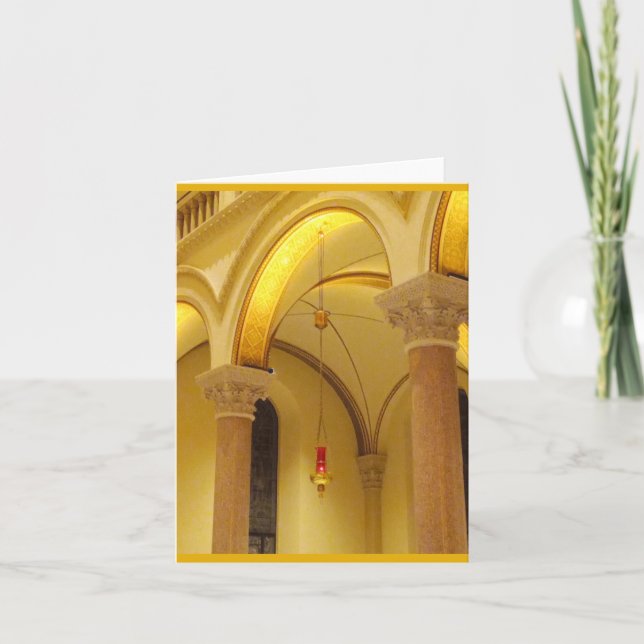 Basilica church and sanctuary lamp note cards (Front)