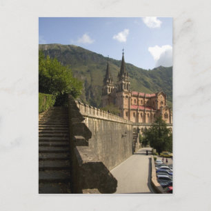 Basilica de Covadonga, northwestern Spain. Postcard