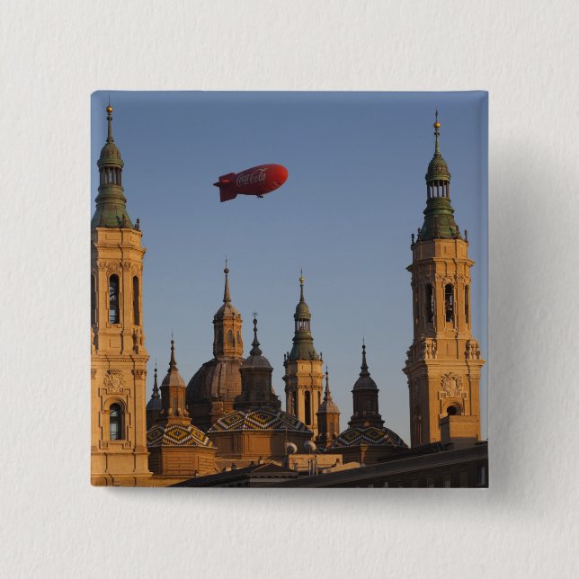 Basilica de Nuestra Senora de Pilar 15 Cm Square Badge (Front)