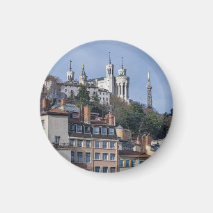 Basilica of Notre-Dame de Fourvière 2 round magne Magnet