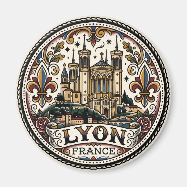 Basilica of Notre-Dame de Fourvière France Magnet (Front)