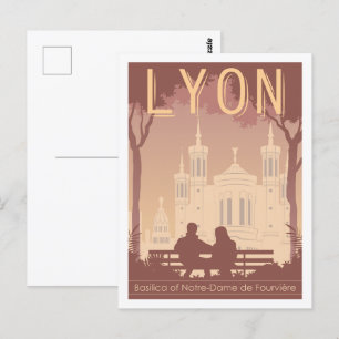 Basilica of Notre Dame Lyon Famous Travel Place Postcard