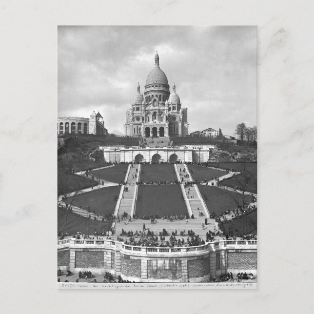 Basilica of Sacre-Coeur, Montmartre, 1876-1910 Postcard (Front)