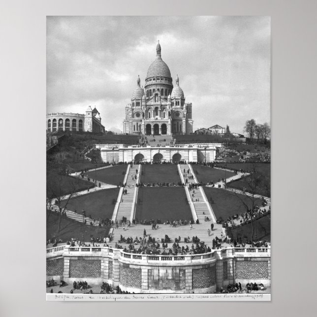 Basilica of Sacre-Coeur, Montmartre, 1876-1910 Poster (Front)