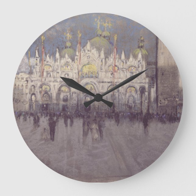 Basilica Of Saint Mark Byzantine Architecture Art Large Clock (Front)