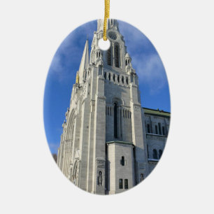 Basilica of Sainte Anne de Beaupre, Quebec, Canada Ceramic Tree Decoration