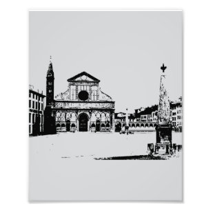 Basilica of Santa Maria Novella in Florence, Italy Photo Print