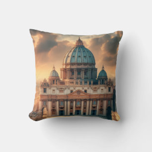 Basilica of St. Peter Italy Europe Travel Cushion