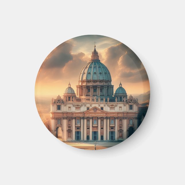 Basilica of St. Peter Italy Europe Travel Magnet (Front)