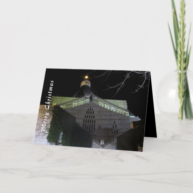 Basilica of the Annunciation Nazareth Holiday Card (Front)