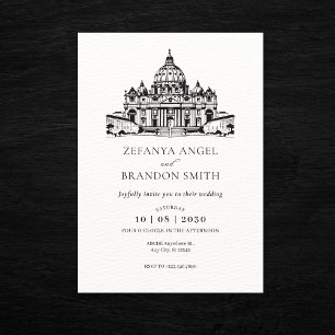 Basilica Vatican wedding  Invitation