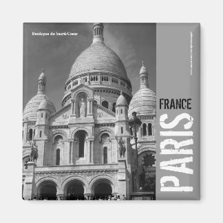 Basilique du Sacré-Cœur Paris France Square Magnet