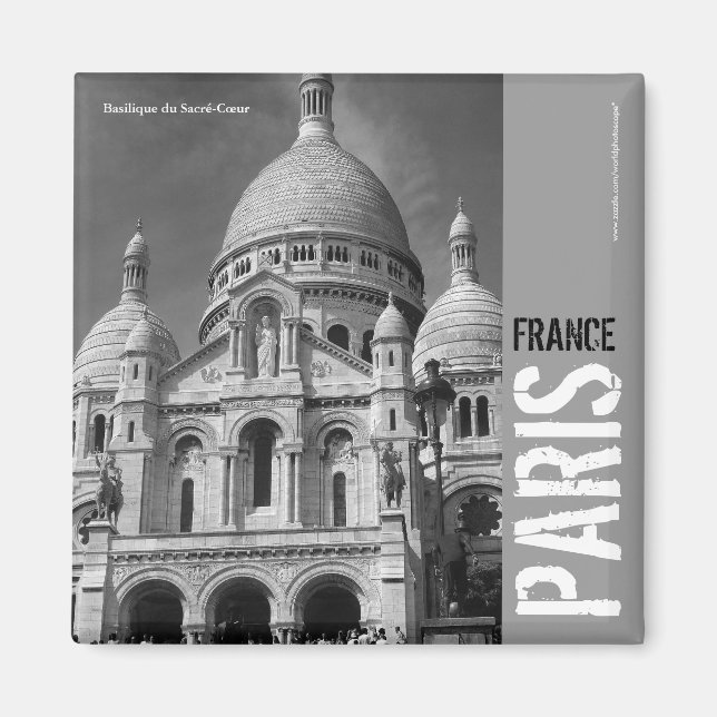Basilique du Sacré-Cœur Paris France Square Magnet (Front)