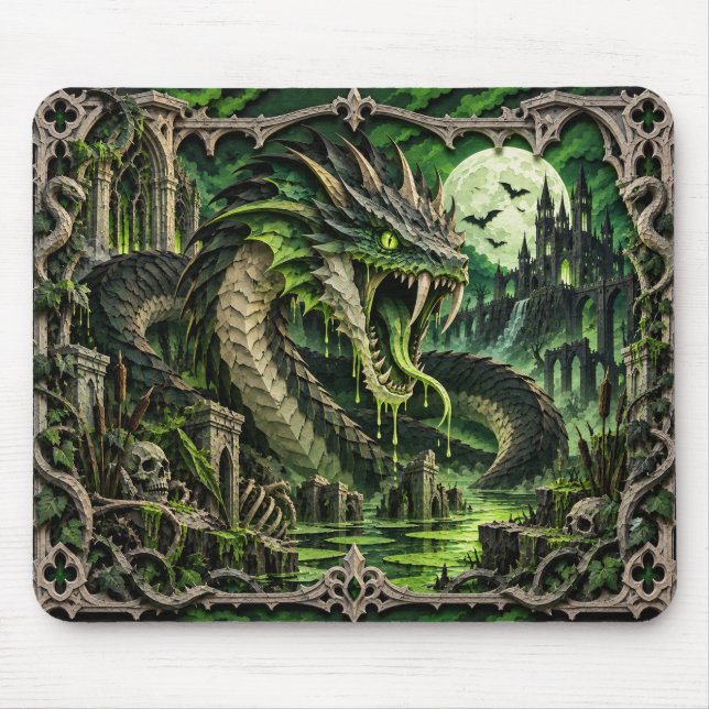 Basilisk, Paper Cut Monster Mouse Mat (Front)