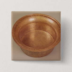 Basin decorated with geometric patterns 15 cm square badge