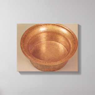 Basin decorated with geometric patterns canvas print