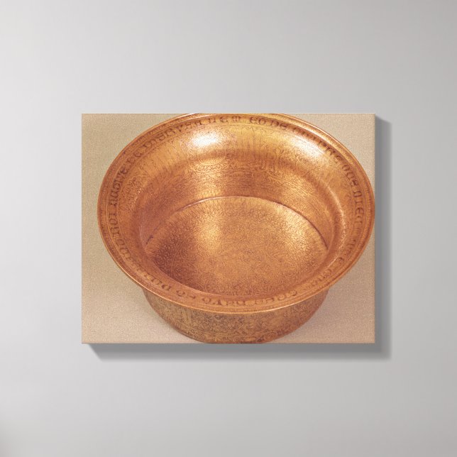 Basin decorated with geometric patterns canvas print (Front)