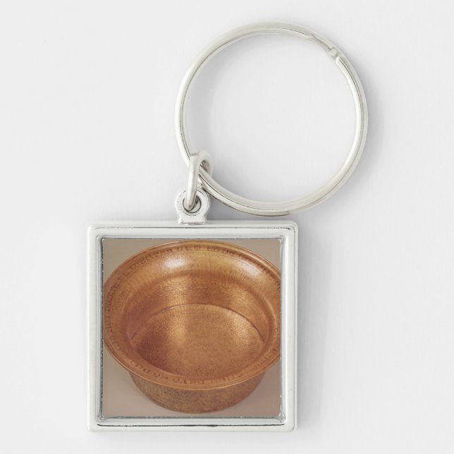 Basin decorated with geometric patterns key ring (Front)