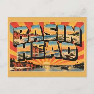 Basin Head PEI Singing Sands Red Cliffs Art Postcard