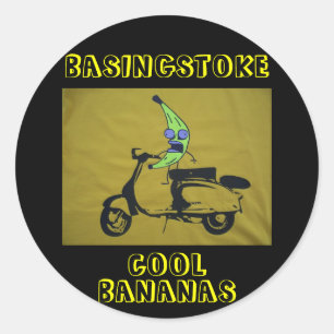 BASINGSTOKE COOL BANANAS CLASSIC ROUND STICKER