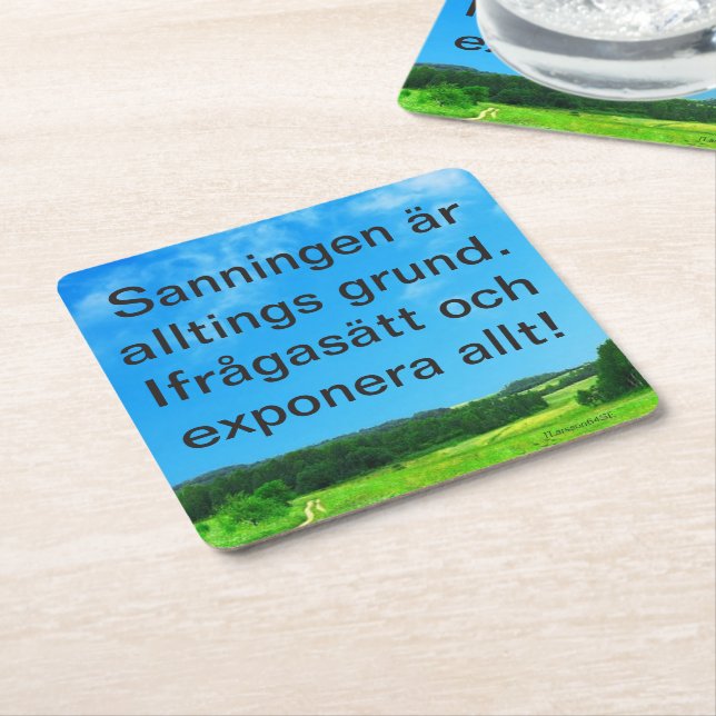 Basis — Truth Square Paper Coaster (Angled)
