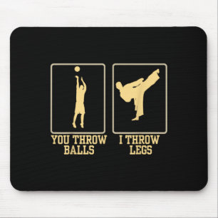 Baskeball and Taekwondo Fun Mouse Mat