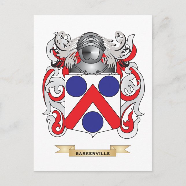 Baskerville Coat of Arms (Family Crest) Postcard (Front)
