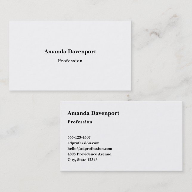 Baskerville Font Template for Business Card (Front/Back)