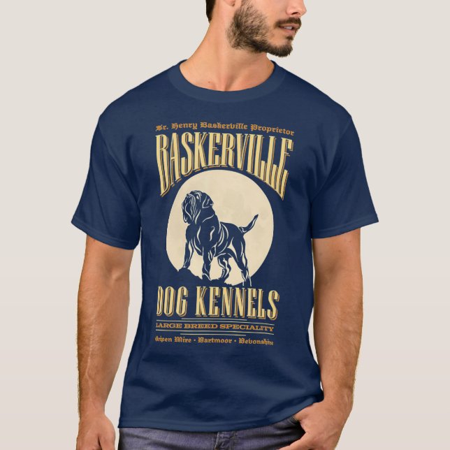 Baskerville Kennels  Sherlock Holmes Design T-Shirt (Front)
