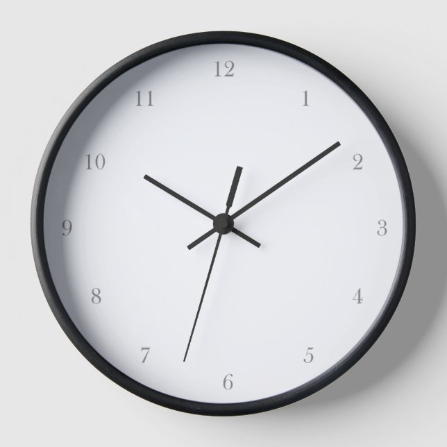 Baskerville Old Face Minimalist Classic Simple Clock (Front)