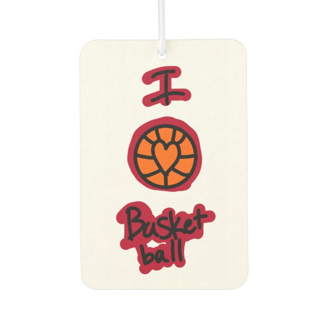 basket ball lover item car air freshener (Front)