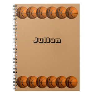 Basket ball Row Personal Name Notebook