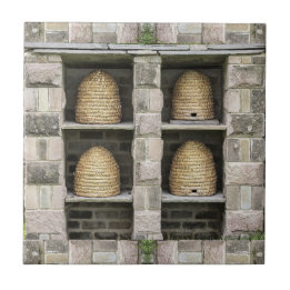 Basket Bee Hive Apiculture Vintage Tile