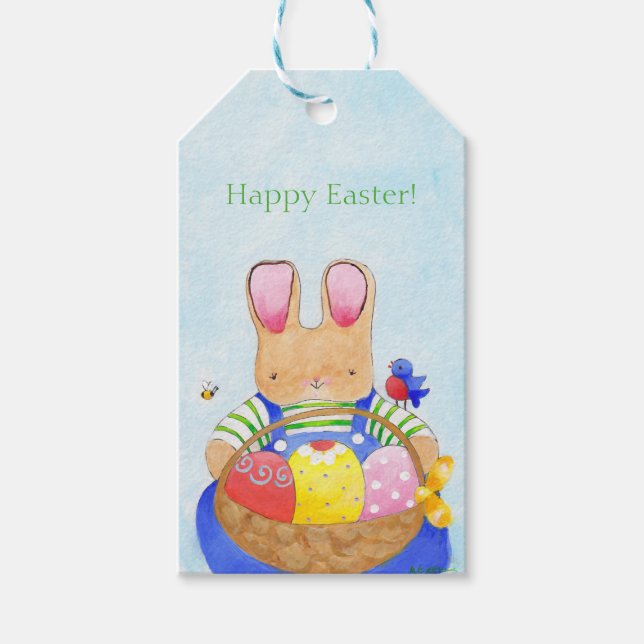 Basket Bunny Gift Tag (Front)