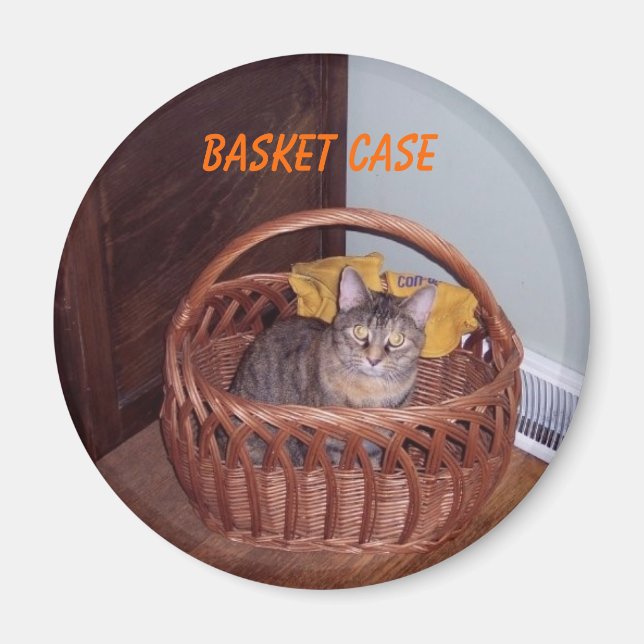 Basket Case Kitty Magnet (Front)