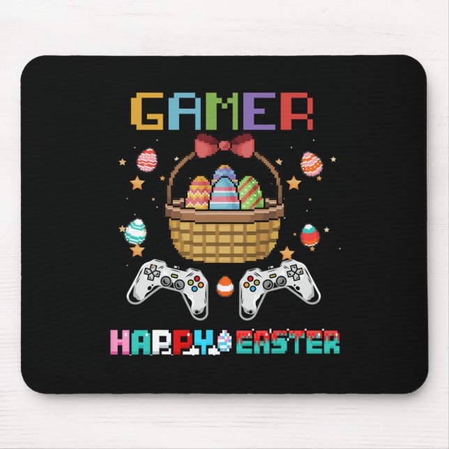 Basket Gamer Video Game Controller With Easter Egg Mouse Mat (Front)