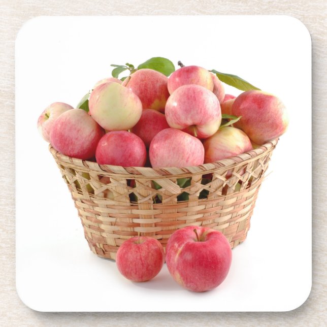 Basket of Apples, Harvest, Autumn, Fall Coaster (Front)