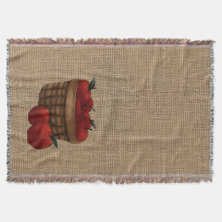 Basket of Apples Throw Blanket