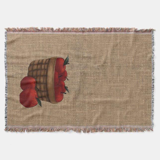 Basket of Apples Throw Blanket (Front)