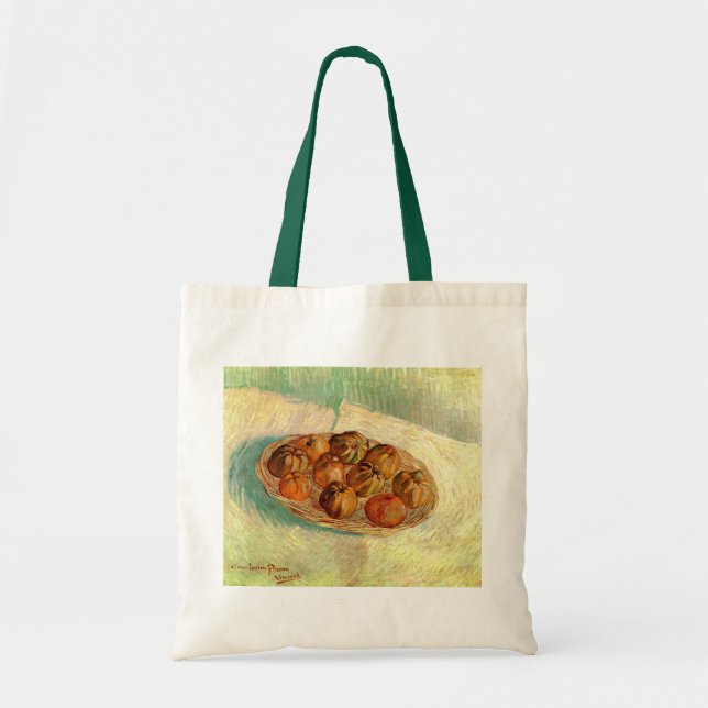 Basket of Apples to Pissarro by Vincent van Gogh Tote Bag (Front)
