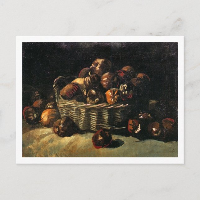 Basket of Apples, Van Gogh Fine Art Postcard (Front)