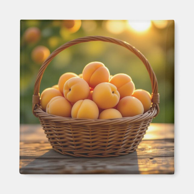 Basket of Apricots Magnet (Front)