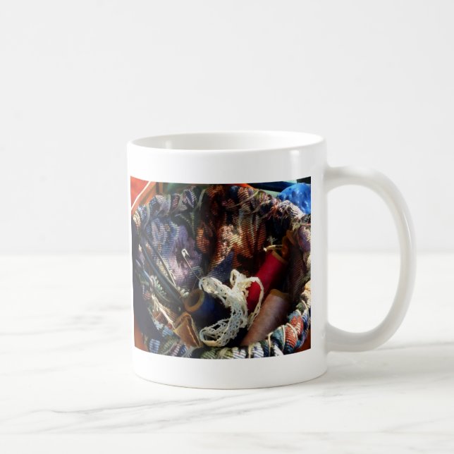 Basket of Crocheting and Thread Coffee Mug (Right)