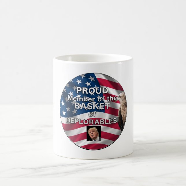 Basket of Deplorables Trump coffee mug (Center)